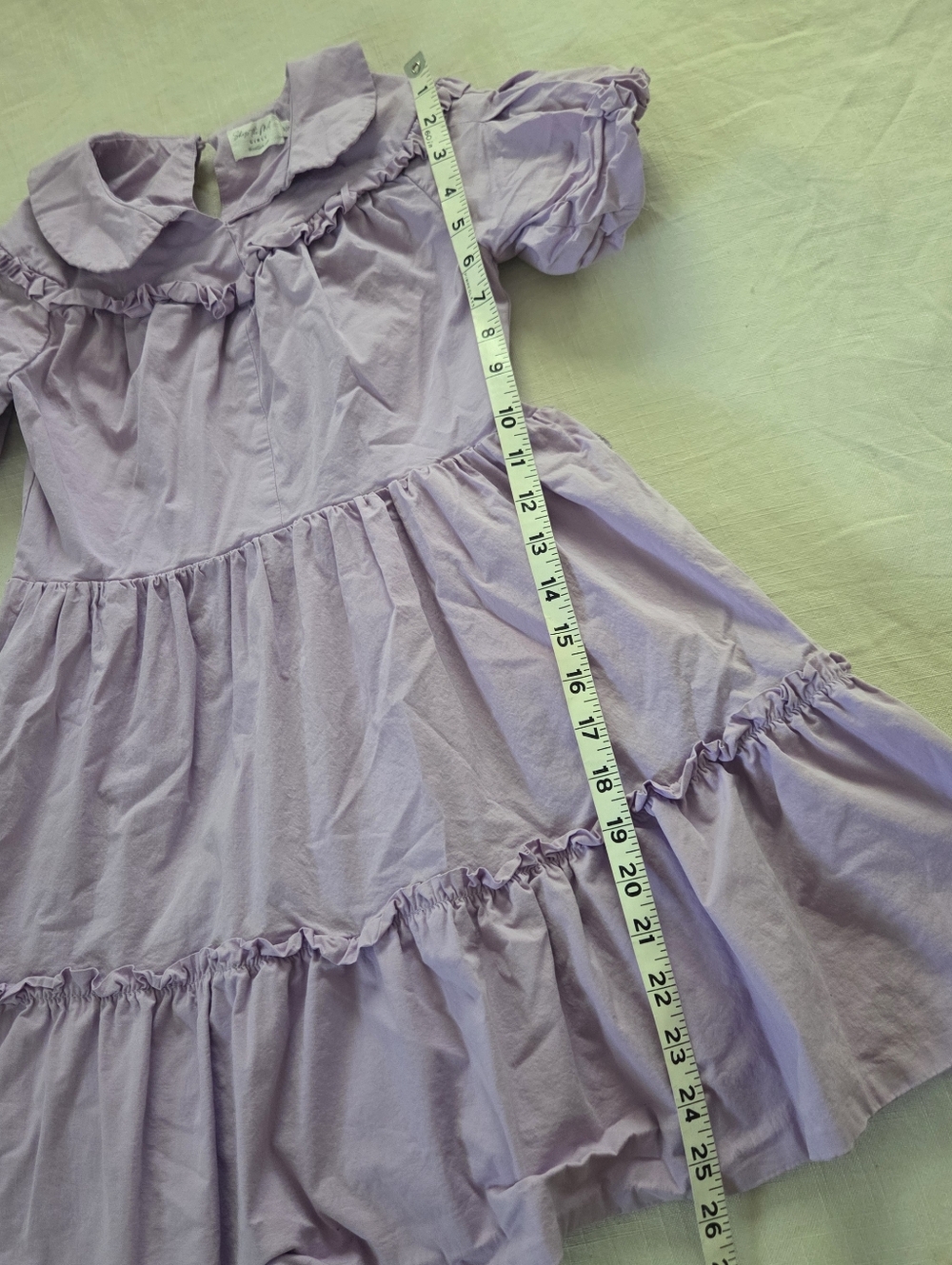 Lavender Ruffled Tiered Dress Shop The Mint Girls Dress Kids 10/12 Purple - Picture 6 of 12